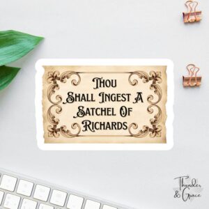 Satchel Of Richards Dark Humor Sticker