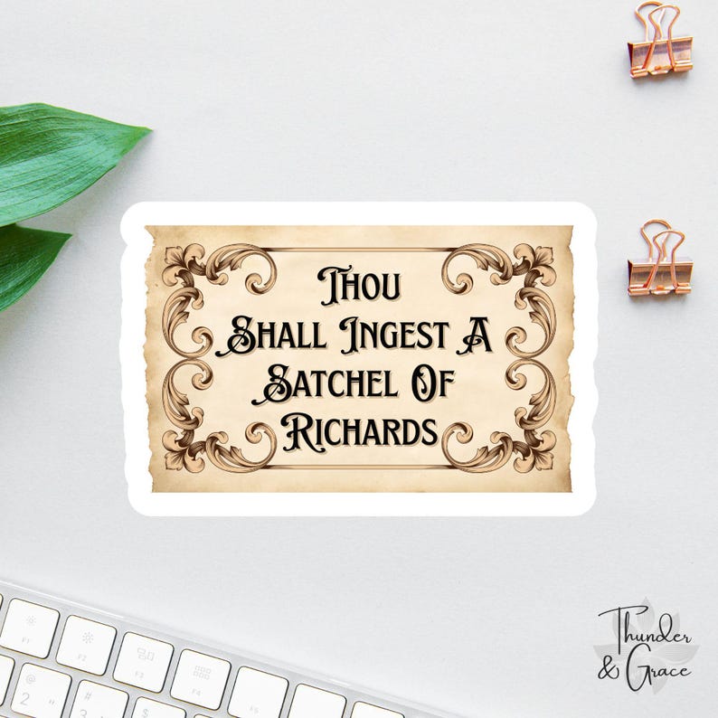 Satchel Of Richards Dark Humor Sticker