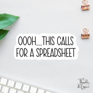 Spreadsheet Funny Office Sticker