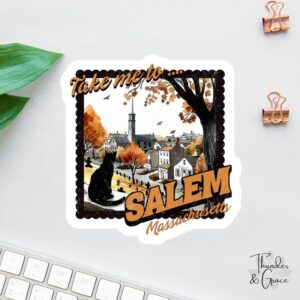Take Me To Salem Cat Sticker